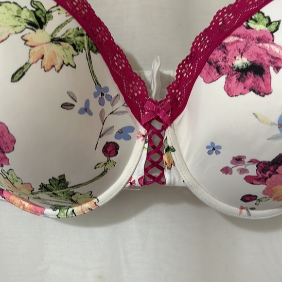 NWOT Deesse White Floral 42H Underwire Bra - Picture 2 of 5